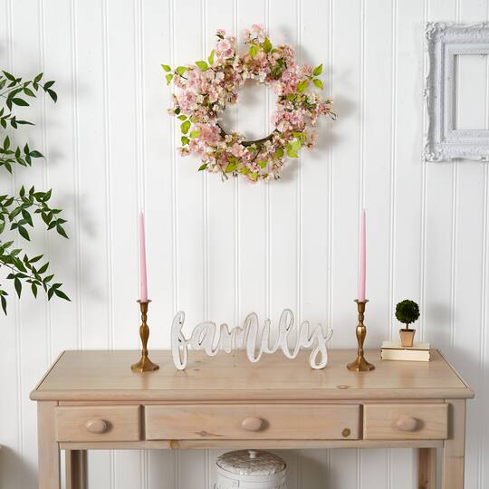 24" Pink Cherry Blossom Wreath